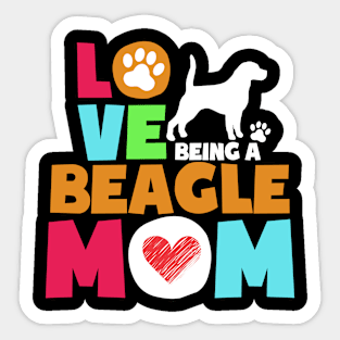 Love being a beaglei mom tshirt best beaglei Sticker